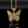 Premium butterfly pendant, stainless steel-plated 18k gold light luxury pendant - 图片 3