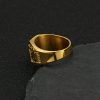 Nordic retro Viking rune stainless steel rings, fashionable and domineering natural stone rings - 图片 8