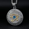 Ancient Egyptian Horus' Eye Titanium Steel Pendant Pharaoh Eagle Head God Eye - 图片 5