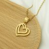 Ins Style Gold-Plated Titanium Steel Heart Pendant - 图片 2