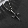 European and American skull cross necklace retro trend gothic titanium steel pendant halloween accessories - 图片 4