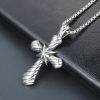 Titanium steel retro necklace personalized punk jewelry trendy men's cross pendant necklace accessories - 图片 2