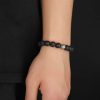 Men's trendy reverse scale bracelet with all-match round beads - 图片 4