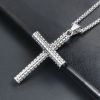 Cross necklace for men's simple pendant motorcycle pattern accessories - 图片 3