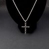 Hip-hop iron chain cross stainless steel necklace European and American men's pendant personalized titanium steel accessories - 图片 3