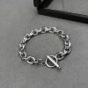 Men's Bracelet with OT Clasp, Titanium Steel, Non-Fading, Simple and Versatile, High-End Feeling Accessory for Women - 图片 4