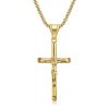 Titanium steel gold-plated YS cross pendant, simple and versatile sweater chain pendant - 图片 3