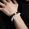 Cracked bead bracelets for men, geometric square bracelets, personalized design, new style, versatile accessories for women, simple and light luxury accessories - 图片 4
