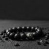 Vintage reverse dragon scale volcanic stone bracelet, a high-end and unique design accessory, featuring a minimalist and personalized style. - 图片 4