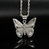 Premium butterfly pendant, stainless steel-plated 18k gold light luxury pendant - 图片 2