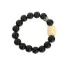 Men's high-end black obsidian small lion bead bracelet - 图片 5