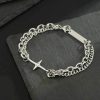 Starlight bracelet for men, made of titanium steel, with a cross that doesn't fade - 图片 8