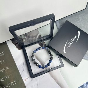 Men's Natural Crystal Bracelet, Handmade Non-Fading Beaded Necklace, Versatile Accessory for Women with a High-End Feel