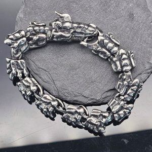 Retro keel chain domineering titanium steel dragon shape dragon scale bracelet