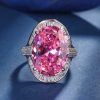 Copper bottom gold-plated European and American simulated color treasure style large denier luxury temperament ring main stone 13*18 - 图片 3