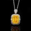 Jewelry Set with High Carbon Diamond Ice Flower Cut Copper Inlay Luxury Pendant Main Stone 12*16 - 图片 3