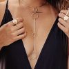 Sexy and fashionable exaggerated nightclub circle trendy women's necklace sexy body chain wholesale - 图片 2