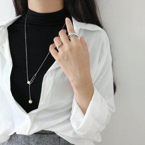 Korean Version S925 Solid Silver Retro Multi-Layer Wrapped Irregular Surface Open Ring for Women