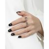 Minimalist, niche design, irregular texture, luxury zircon S925 sterling silver open ring for women. - 图片 3