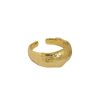 Korean Version INS Exclusive Design Minimalist Versatile Irregular Surface Texture S925 Solid Silver Open Ring for Women - 图片 7