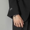 Titanium Steel Black Diamond Star Body Winding Bracelet for Men and Women - 图片 4