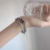 Titanium Steel Black Diamond Star Body Winding Bracelet for Men and Women - 图片 2